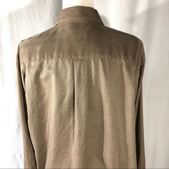 Men’s Jos. A. Bank Brown Tailored Fit Casual Shirt - Picture 7 of 8